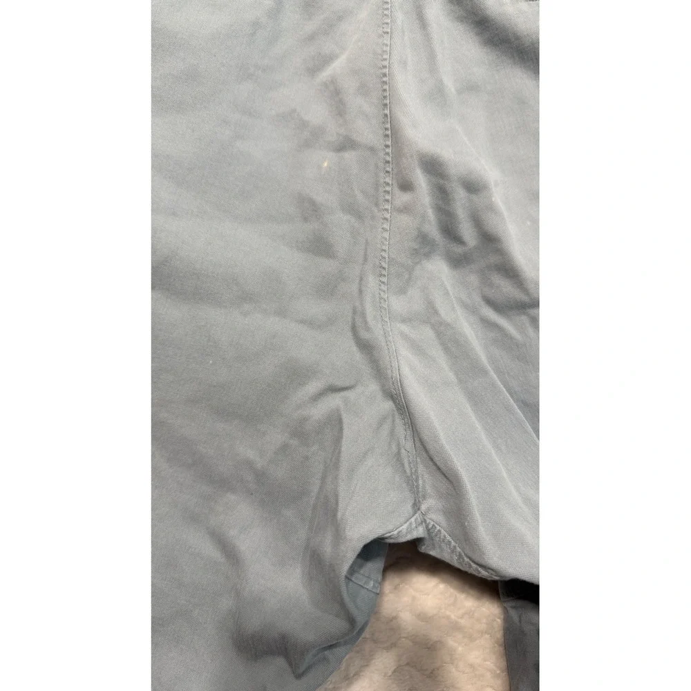 Lululemon Commission Shorts Mens 40 Blue Grey Chino Style Technical Flat Front